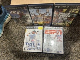 Sony Playstation 2 PS2 Console Bundle - 2 Games - Tested Works 5 GAMES