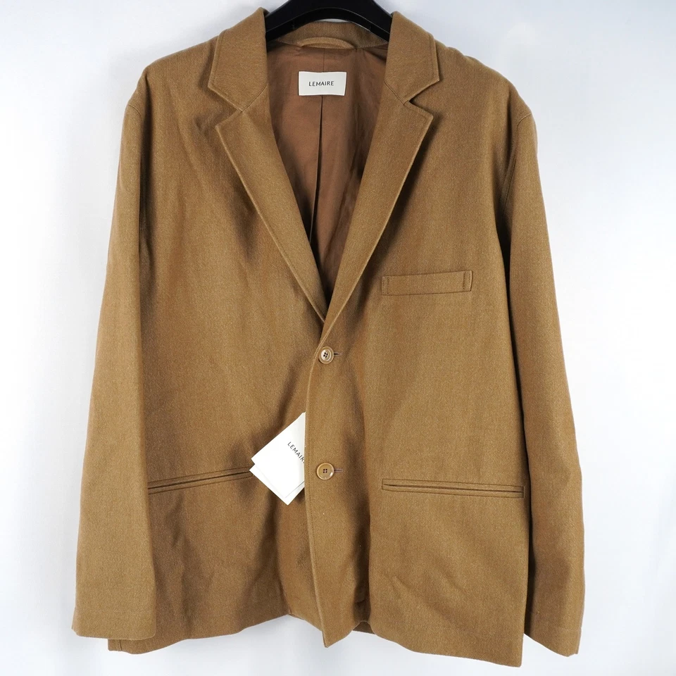 Chaqueta Blazer Lemaire Relajada Ropa de Trabajo de Un Pecho en Taupe Para Hombre Talla EU 48
