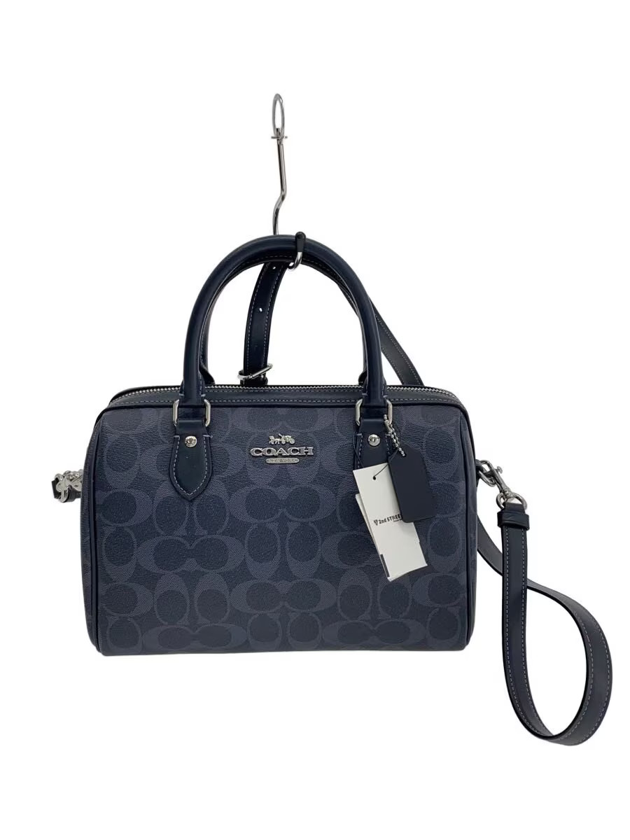 COACH Rowan Satchel Shoulder Bag in PVC NVY Signature Canvas CH280