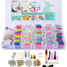 Athena's 200 Pcs Friendship Bracelet String Kit String Bracelet Making Kit wi...