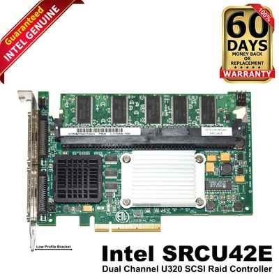New Intel Raid Controller SRCU42E Dual-Channel U320 SCSI W/ 128MB Cache Module
