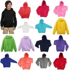 Kids Unisex Basic Pullover Hoodie Jumper School Uniform Plain Casual Sweat Shirt