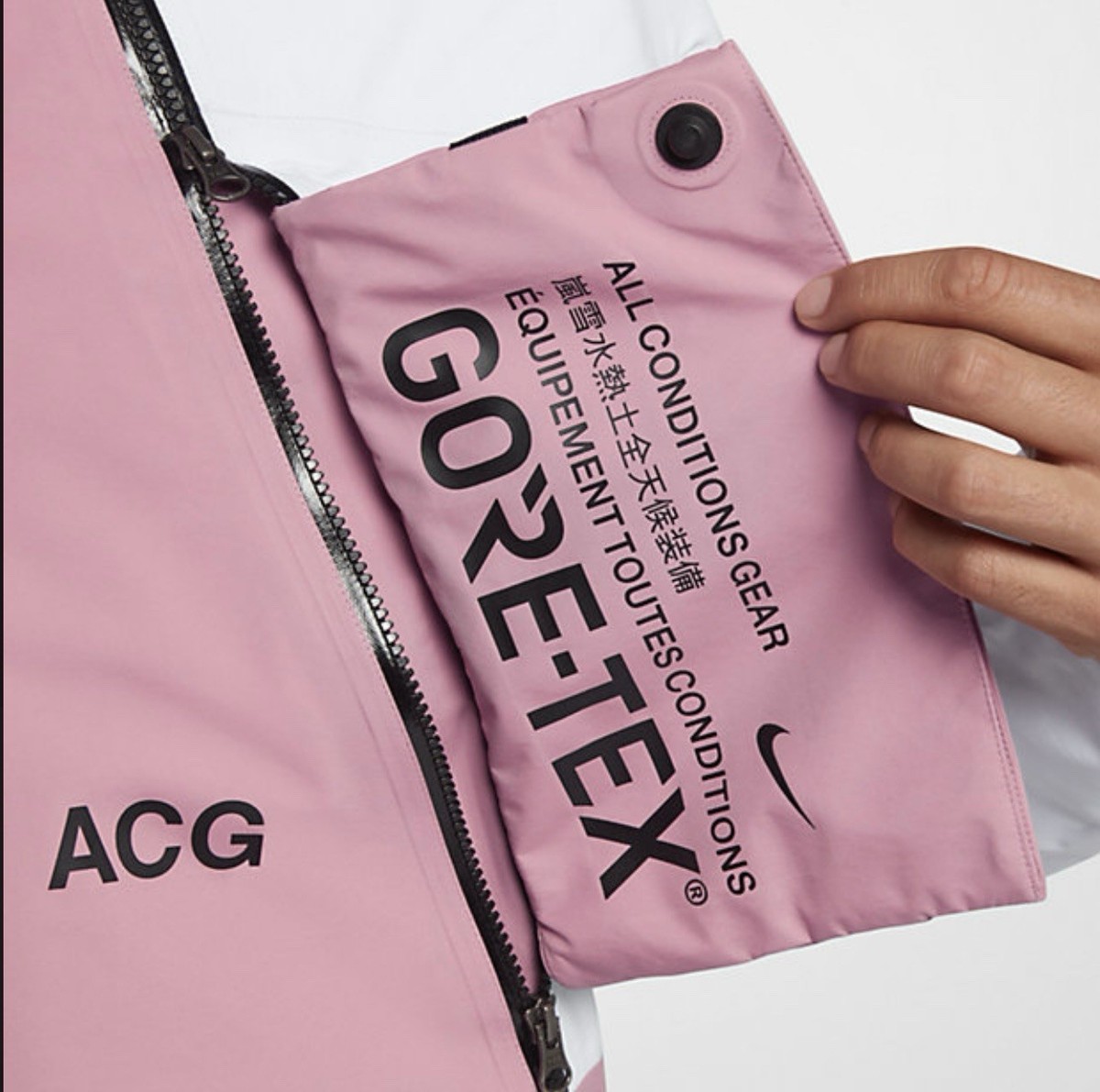 Nike Lab ACG Deploy Gore-Tex Jacket White/Pink Size L | eBay