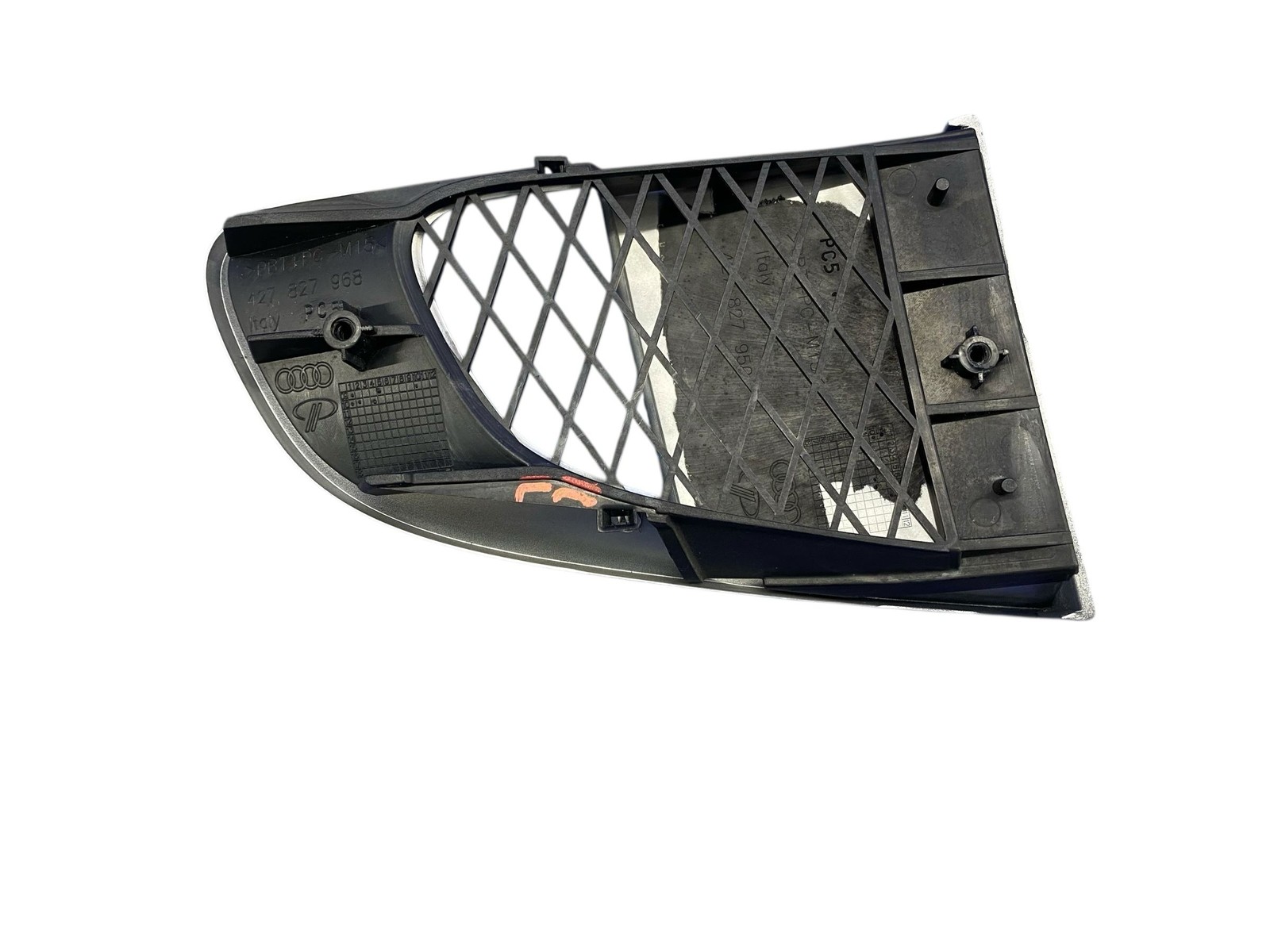 2008-2015 AUDI R8 REAR LEFT LID AIR VENT GRILLE COVER MOULDING SILVER 427827968