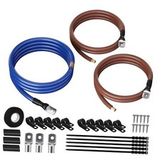 Big 3 Upgrade Electrical Wiring Kit, True Spec Oversized 1/0 AWG OFC Conductor