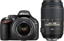 Used Nikon D5200 Compact DX NIKKOR 18-55mm f 3.5-5.6GAF-S 55-300mm 4.5-5.6G