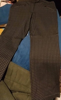 Time & Tru Women's Plaid Stretch Ponte Kick Flare Pants Size 8  Waist 30.5'' NWT