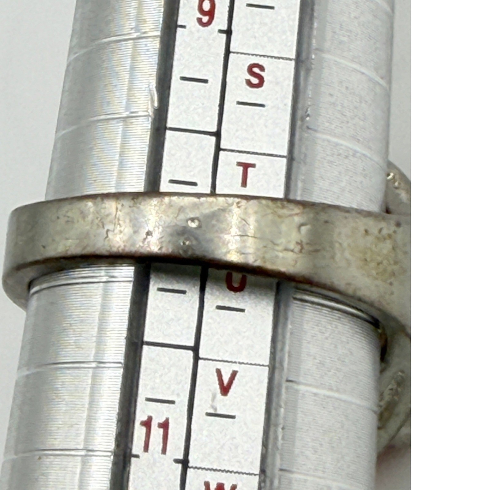 Silver Tone Statement Ring Large Orange Glass Sto… - image 4