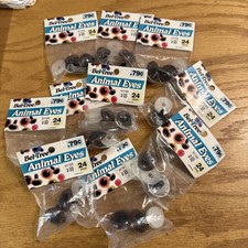 PLASTIC ANIMAL EYES 24 mm for Teddy Bears, Stuffed Animals, Puppets, 10 pair