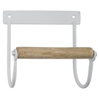 Laursen - Toilettenpapierhalter Weiß Metall Holz 9143-11 Wc Rollenhalter Vintage