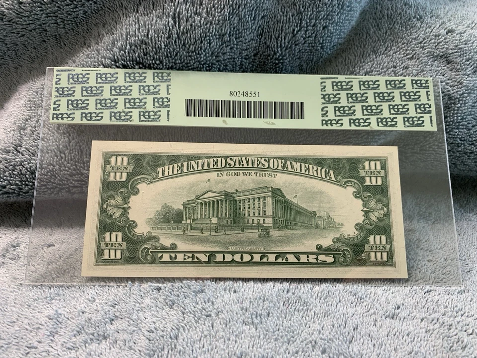 1963 A $10 Federal Reserve Note Fr 2017-A PCGS Currency 67 PPQ - Image 2 of 2