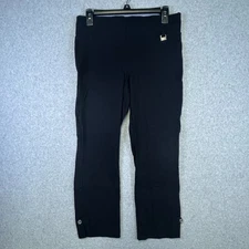 Rafaella Capri Pants Women's 6 Black Comfort Stretch Slim Fit Button Cuff