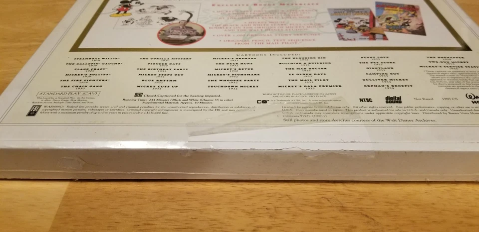 Mickey Mouse Black and White Years Exclusive Archive Collection (5 LD 1997) NEW - Image 3 of 4