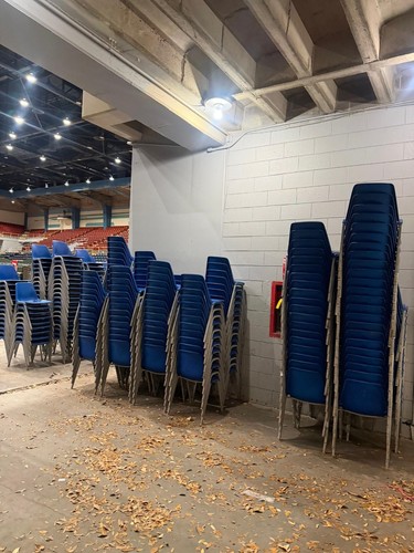 Blue Padded Stackable Banquet Event Chairs  ~390