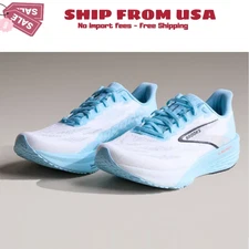 Brooks Women's Launch 11 White/Atomizer/Pink Clay Athletic Shoes- Medium/B