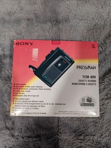 Vintage Sony Pressman TCM - 89V Cassette Recorder