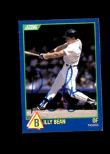 Billy Bean 1989 Score Rising Star Tigers authentic autographed card