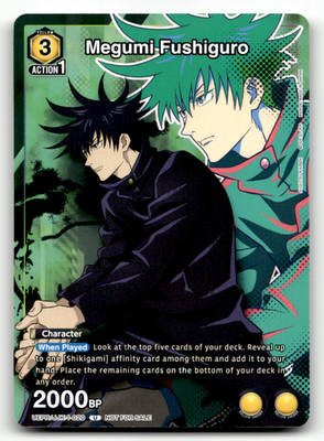 #ad Union Arena Megumi Fushiguro JJK 1 020 Tournament Promo Jujutsu Kaisen Anime $1.50