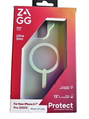 Zagg Milan Snap Protect Case for iPhone 15 Pro Max (6.7'') - Iridescent