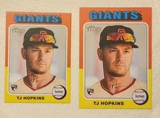 2024 Topps Heritage High Number TJ Hopkins Mini RC #628 Giants SSP