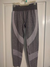 PINK Victoria's Secret Seamless Gray Colorblock High Rise Ankle Leggings M