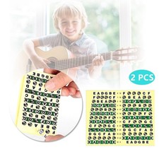 2 X Chitarra Tastiera Adesivo Tasti Note Principianti Learning Lezioni Musica