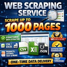 Web Scraping Service - Up to 1000 Pages Clean Structured Data Export