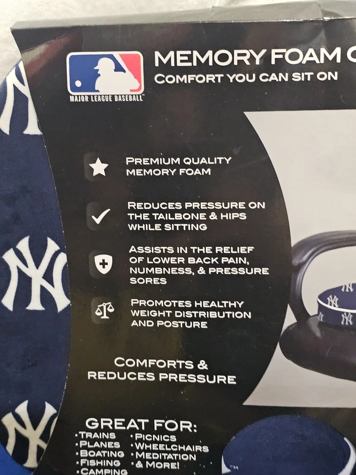 Cojín para silla de espuma viscoelástica MLB con los Yankees de Nueva York Foto 3 de 4