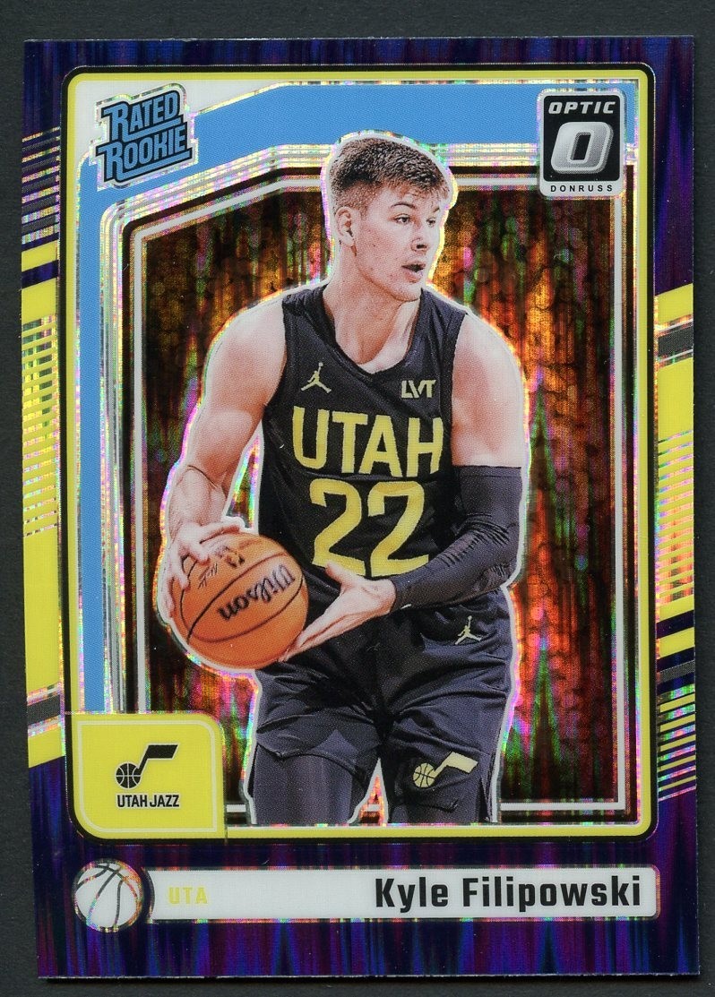 Kyle Filipowski 2024 Donruss Optic #300 Rated Rookie Purple Shock