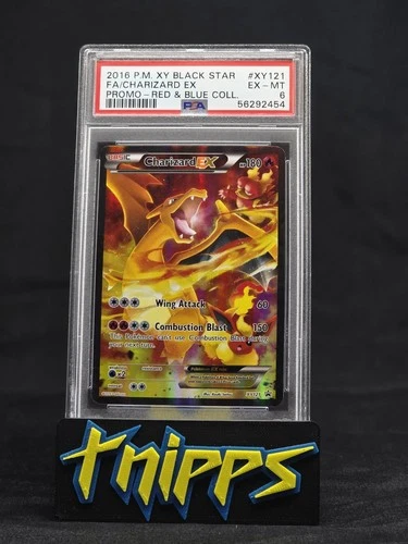 2016 Pokémon XY Black Star Promo Charizard XY121 Full Art EX-MINT PSA 6