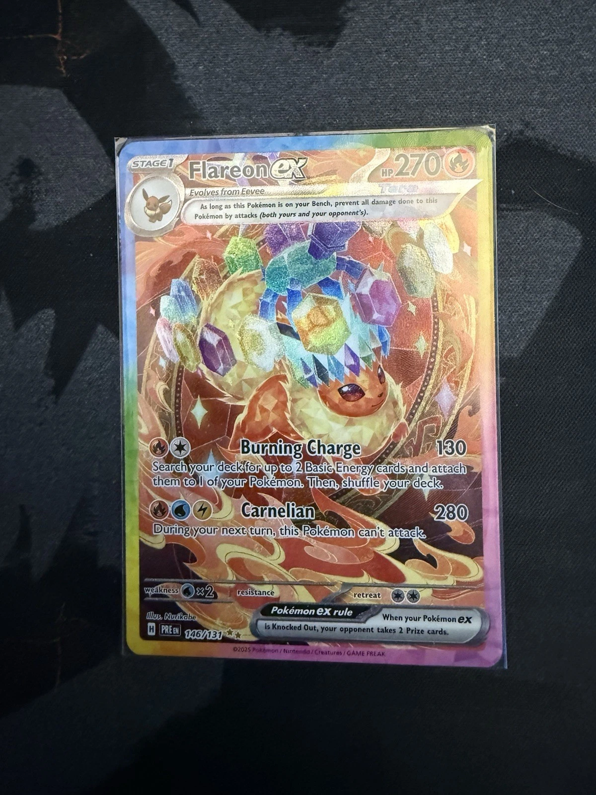 Deal for Pokemon Prismatic Evolutions Flareon EX 146/131 SIR Special Illustration Rare