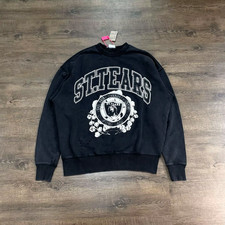 Saint Michael x Denim Tears Crewneck 'Black' Men's Quality Cotton Streetwear