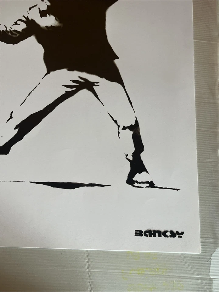 Póster de lanzador de flores Banksy 20”x16” graffiti arte callejero impresión decoración de pared Foto 4 de 4