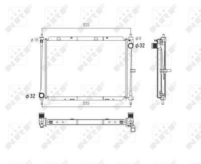 NRF 53758 radiator, engine cooling for Nissan