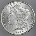 1884-O  $1  MORGAN SILVER DOLLAR  AU DETAILS "LIGHTLY CLEANED"   (260615-015)