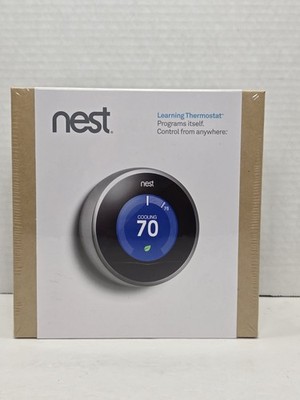 Nest T200577 Learning Thermostat (2nd Generation)  Stainless Steel New Sealed