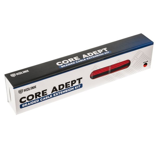 Kolink Core Adept Braided Cable Extension Kit - Black/Red - Bild 4 von 4