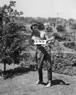 Clint Eastwood Barechested Playing Golf at His Home in the Hollywood Hills Photo