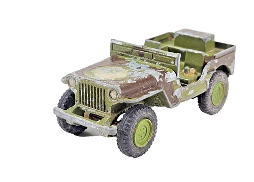 Vintage Meccano Dinky Toys US Army Willys MB Military Diecast Jeep Spares Unbox.