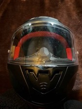 Black and Red Motorbike Helmet LS2 Medium