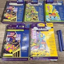 Leap Frog LeapPad Interactive Books 5 Cartridges 5 Lot QuantumPad 3rd-4th