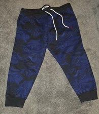   RARE NEW Tommy Hilfiger Cargo Joggers Blue Black Marble Men  s Size XXL 75