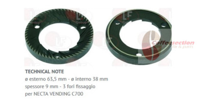 Grinding Burrs (pair) 63.5 DX Zanussi / Necta Vending c700, part - 1251198