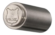1911 End Cap - Comm Size, Police Shield, Standard Flange SS