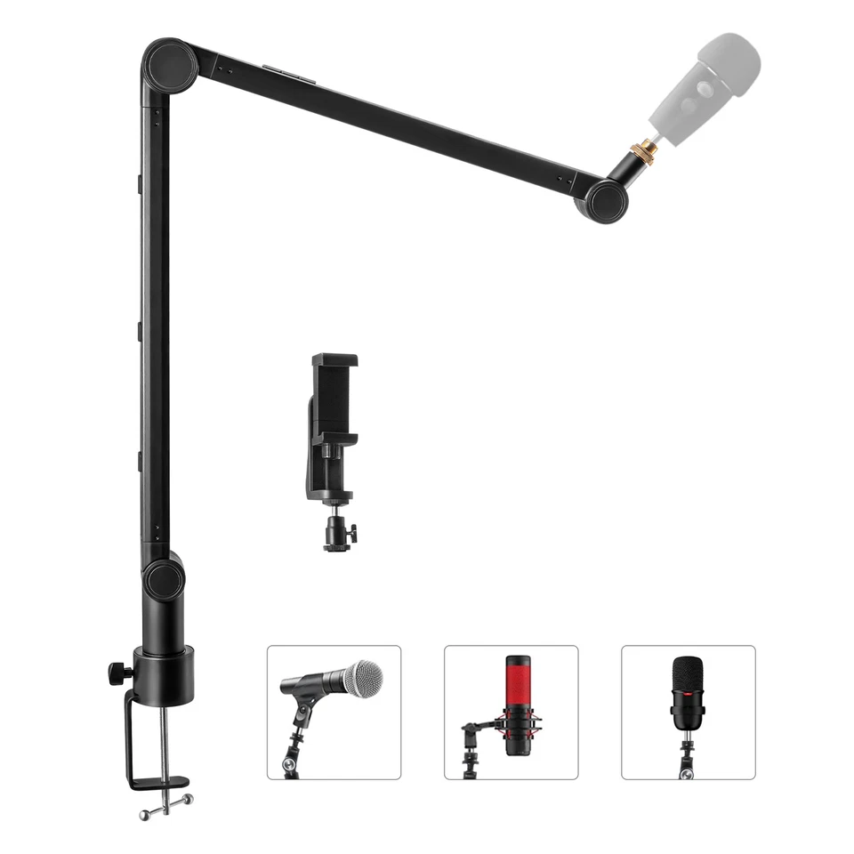 Mikrofonarm Mikrofonständer Mikrofonstativ Mikrofon Tisch Klemmhalterung - Bild 2 von 4
