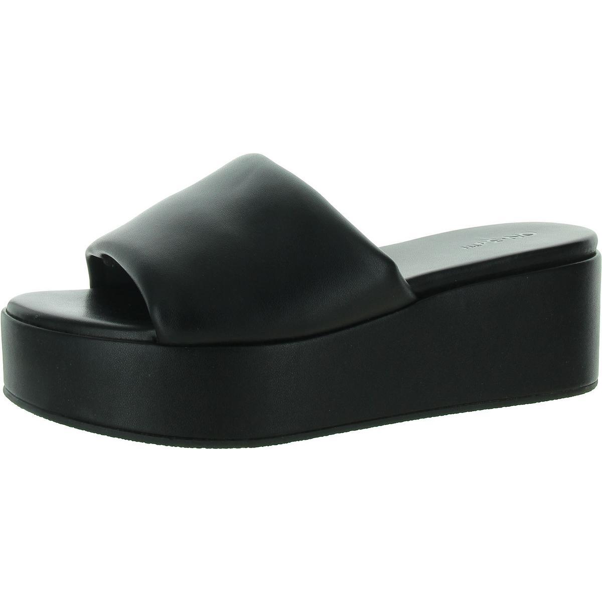 Женские черные босоножки на плоской подошве с открытым носком 34-го размера, 9 Medium (B,M) BHFO 4491