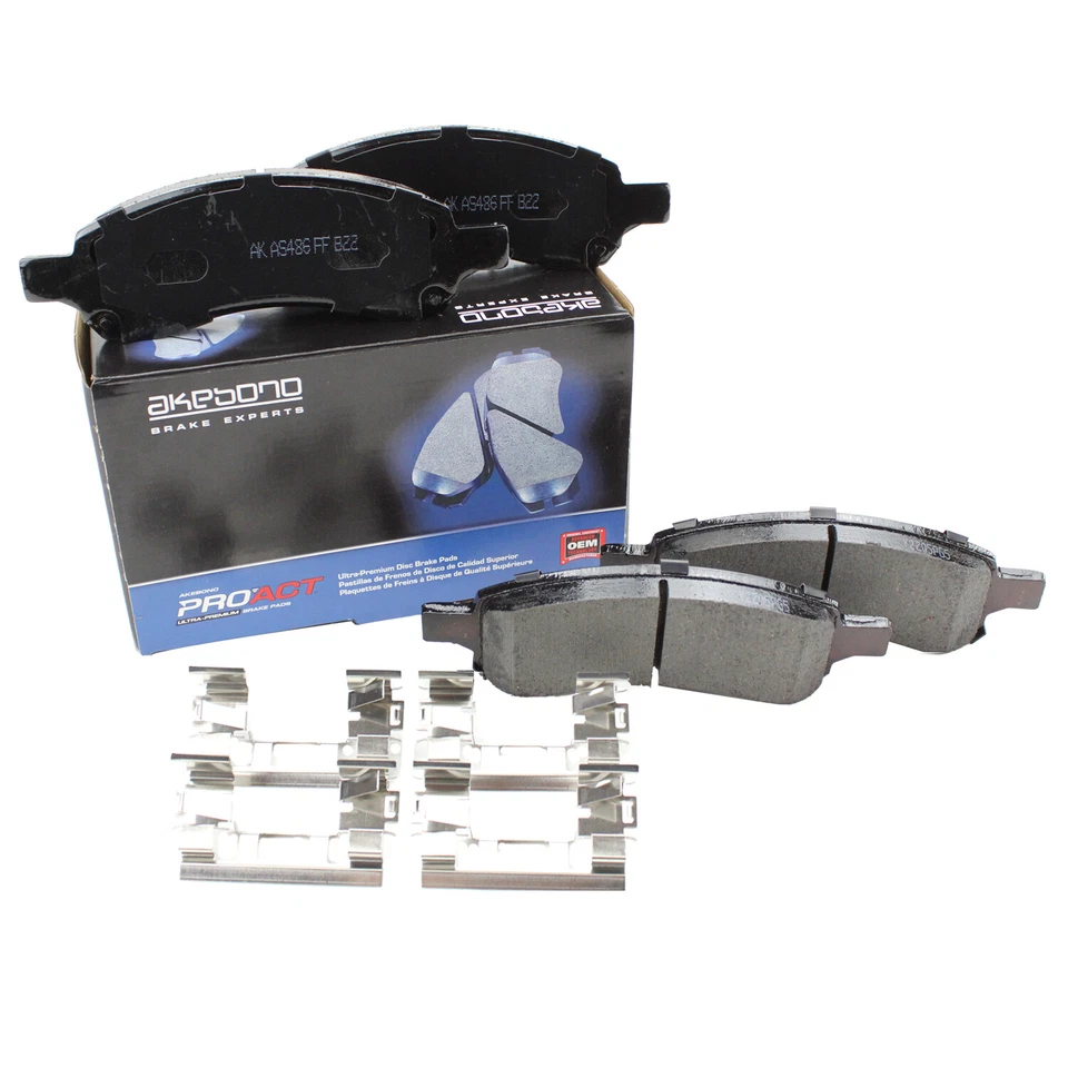 Pastillas de freno de disco delanteras ProAct Akebono para Buick Rainier GMC Canyon Saab 9-7x Foto 3 de 4
