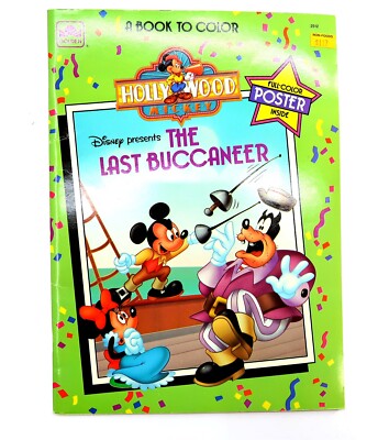 Vintage NEW 1989 Disney THE LAST BUCCANEER Golden Coloring Book UNUSED NOS 2512