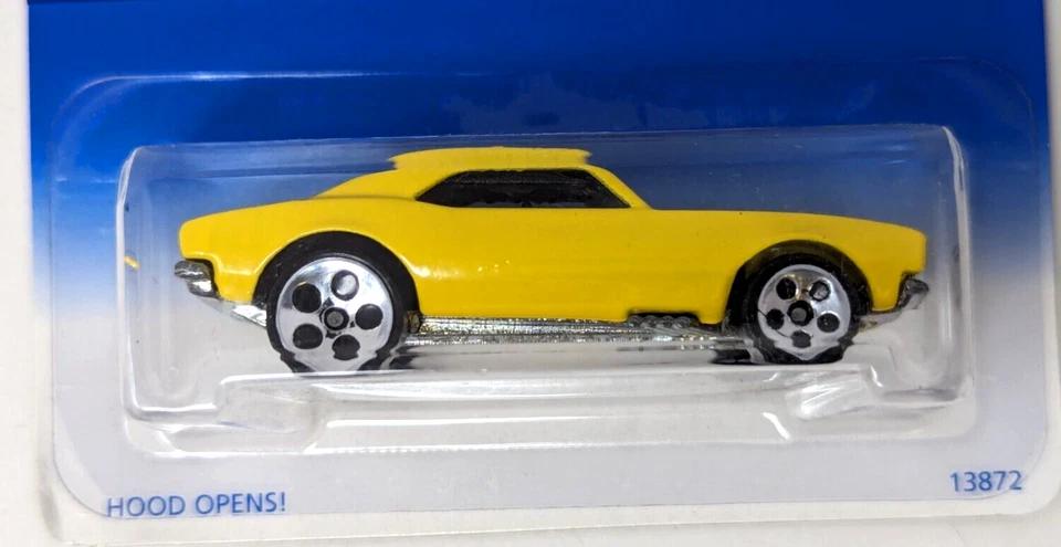Camaro #448 1995 Mattel Hot Wheels amarillo '67 coche fundido a presión juguete Malasia Foto 2 de 3