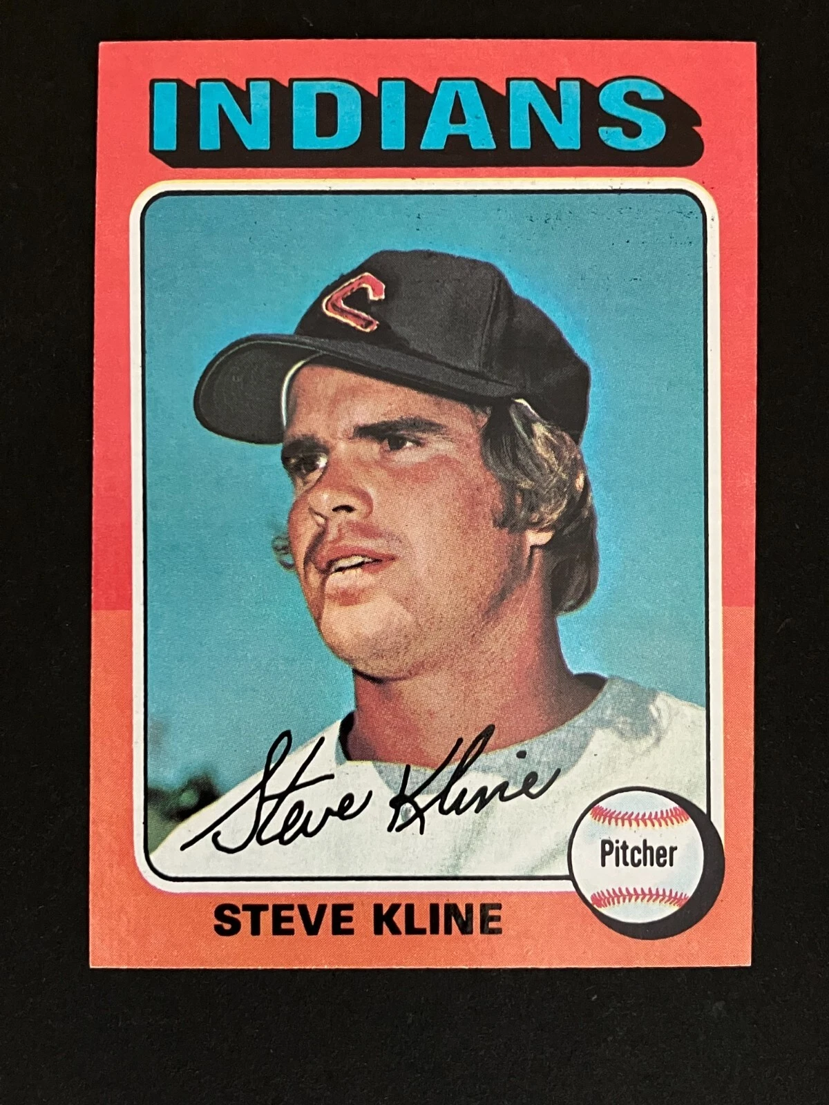 1975 TOPPS MINI HI-GRADE SET BREAK - STEVE KLINE - CARD #639 - INDIANS - NM